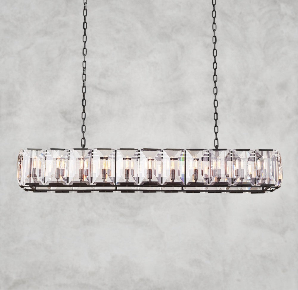 Harlow Crystal Rectangular Chandelier 42", 54", 62", 74"